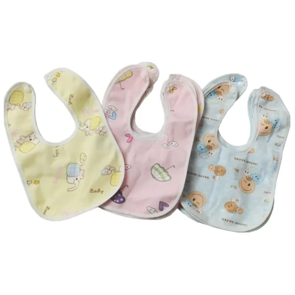 1PC Baby Bibs Cotton Waterproof Bib Children Feeding Clothes Protection Kids Toddler Scarf for Newborns Boys Girls Accessories - Imagem 2