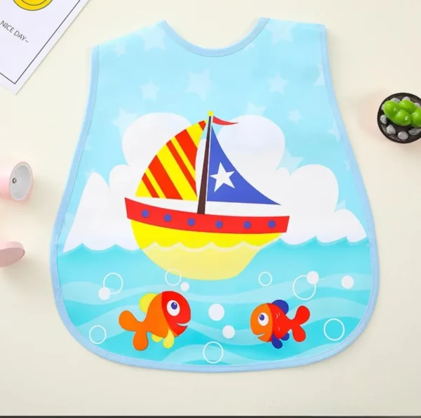 Reusable Baby Waterproof Bib Cartoon EVA Saliva Towel Anti Dirty Apron Feeding Drool Towel for 1-3 Years Old Choldren - Imagem 2